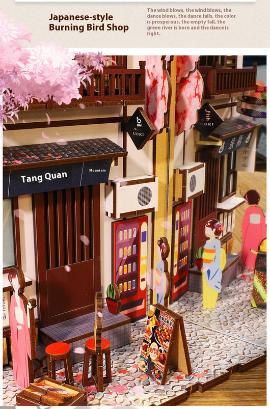 Modelo 3D Estereoscópico Libro Armable Adorno Pueblo Sakura - Image 21