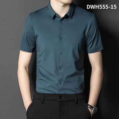 Camisa Manga Corta Ice Silk Sin Costuras para Hombre - Image 11
