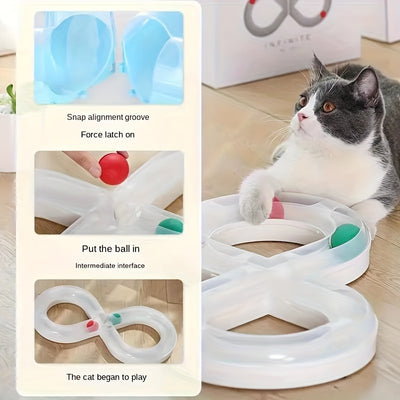 Juguete Interactivo para Gatos con Pista Giratoria y Pelota - Image 12