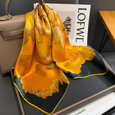 Pañuelo de Seda Premium con Chal Elegante para Mujer - Image 2