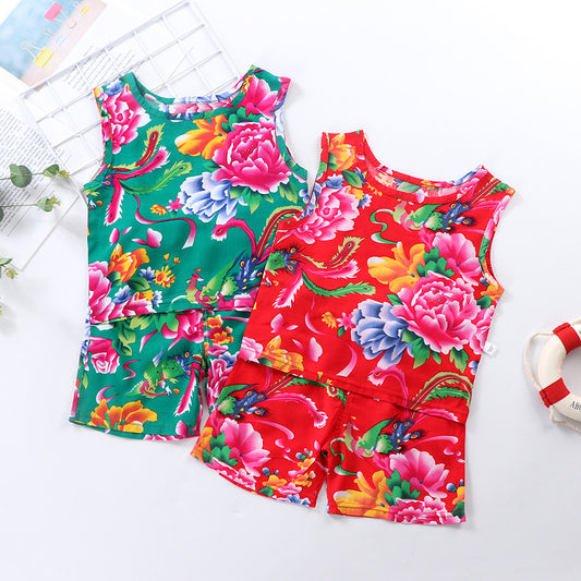 Chaleco Estampado de Algodón y Seda para Niños y Niñas - Verano Ligero