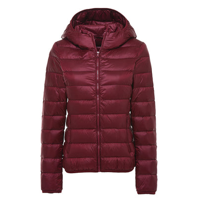 Chaqueta Corta de Plumón de Pato Blanco para Mujer - Abrigo Elegante y Ligero - Image 2