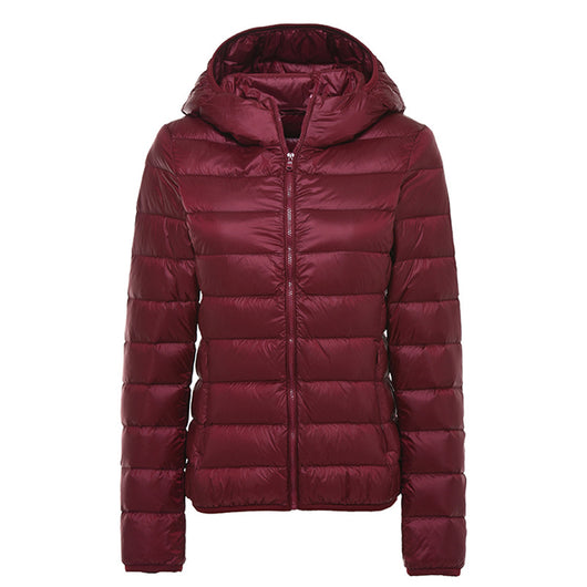 Chaqueta Corta de Plumón de Pato Blanco para Mujer - Abrigo Elegante y Ligero - Image 2