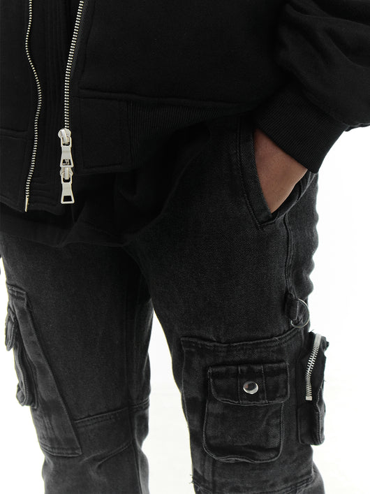 Pantalones de Trabajo Funcionales Multibolsillos Corte Recto Otoño - Image 5