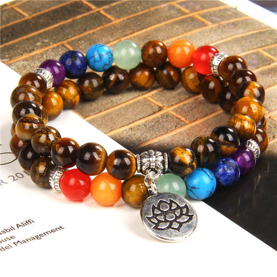 Pulsera de Chakras con Piedras Energéticas para Yoga y Meditación
