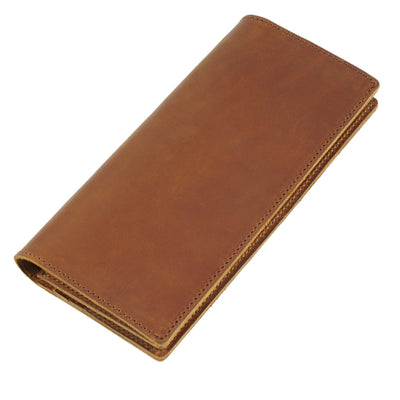 Cartera Larga de Cuero Crazy Horse para Hombre - Diseño Retro Empresarial - Image 5
