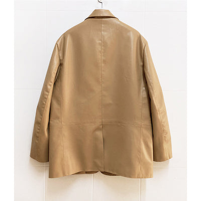 Cardigan Suelto de Cuero Proteína para Mujer - Chaqueta Casual de Manga Larga - Image 18