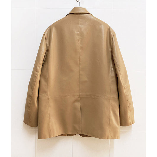 Cardigan Suelto de Cuero Proteína para Mujer - Chaqueta Casual de Manga Larga - Image 18