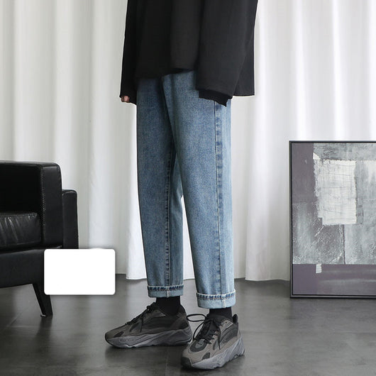 Jeans Rectos Holgados Retro para Hombre
