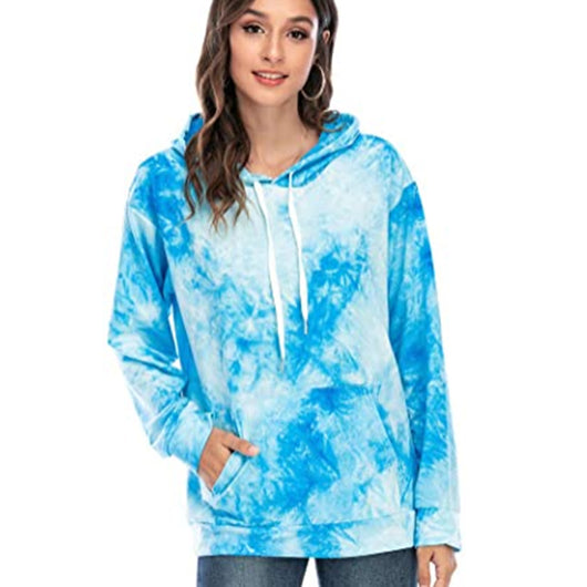 Sudadera con Capucha Tie-Dye de Manga Larga para Mujer - Image 3