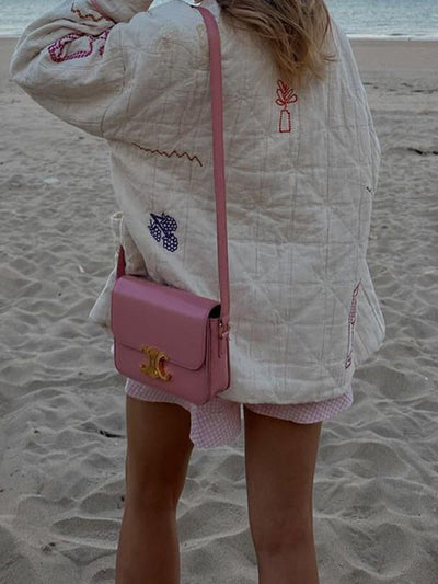 Kimono Casual Versátil con Bordado de Frutas y Cuello en V - Image 12