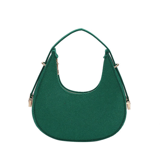 Bolso Retro de Fieltro con Detalle de Hendidura Axilar - Image 8