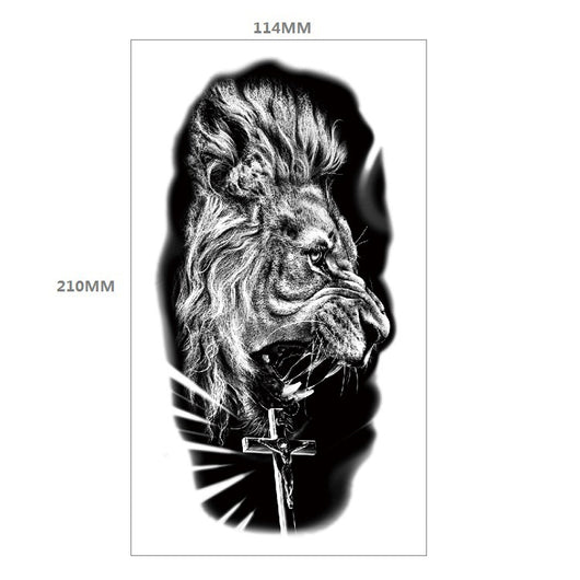 Tatuaje Temporal Transferible - Patrón Animal Tigre y León Media Manga - Image 51