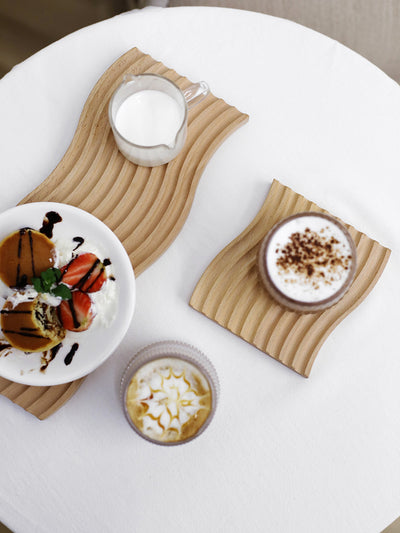Bandeja de Madera Haya con Efecto Onda de Agua para Fotografía Gastronómica - Image 13