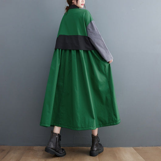 Abrigo Suelto de Contraste para Mujer Talla Grande - Efecto Adelgazante - Image 12