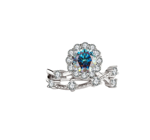 Anillo de Moissanita para Mujer en Plata Esterlina y Platino - Image 7
