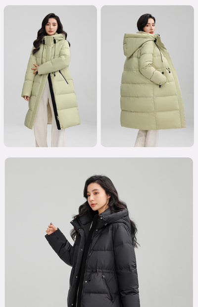 Abrigo Térmico Largo con Cintura Ajustable para Mujer - Chaqueta de Invierno Cálida - Image 10