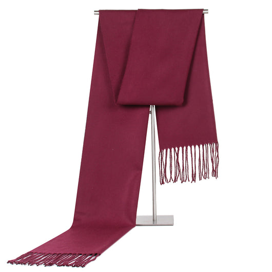 Bufanda Hombre Colores Sólidos Efecto Cachemira con Borlas - Image 19