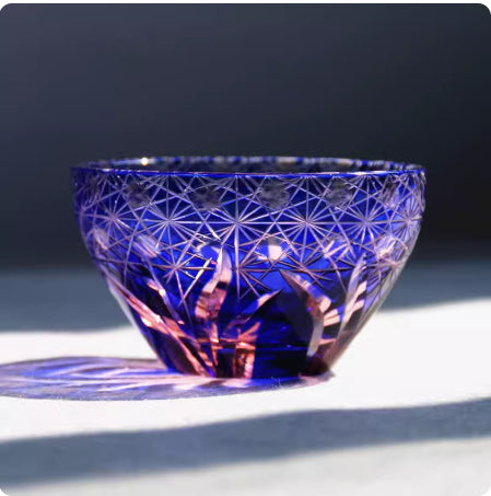 Vaso de Cristal Tallado a Mano