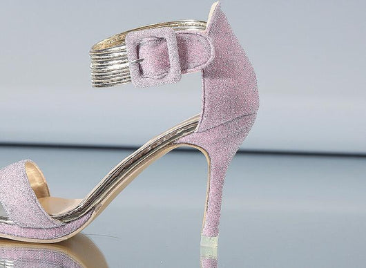 Sandalias de Tacón Stiletto con Hebilla y Punta Brillante para Mujer - Image 13