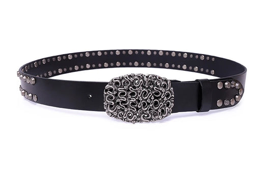 Cinturón de Cuero Genuino con Remaches para Hombre - Estilo Trend - Image 8