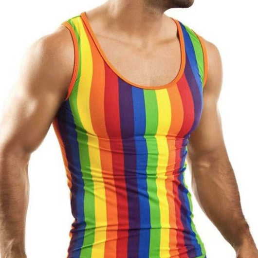 Chaleco Deportivo Outdoor con Rayas Arcoíris para Hombre - Image 3