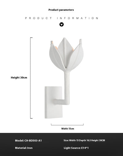 Lámpara de Pared Floral Montaje Suave para Escaleras Modernas - Image 9
