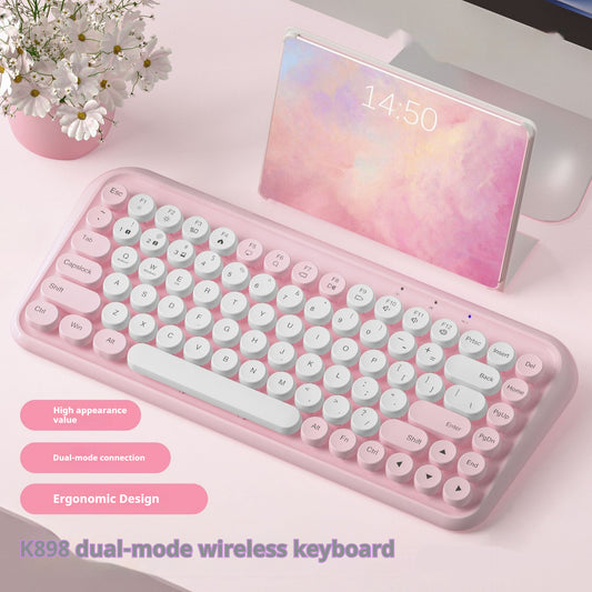 Teclado Inalámbrico Dual Bluetooth con Función Silencio