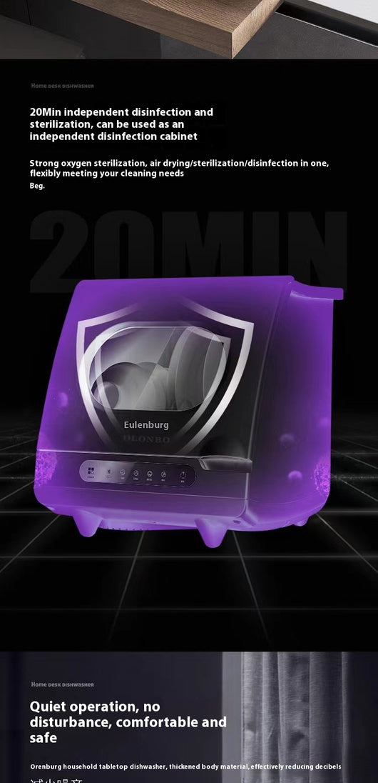 Lavavajillas de Escritorio Compacto con Desinfección Automática e Instalación Libre - Image 20