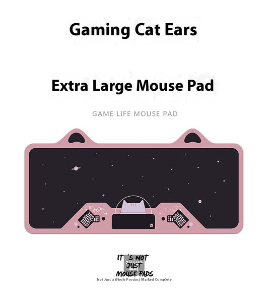 Tapete para Mouse Gaming con Diseño de Orejas de Gato - Teclado Oversized para Escritorio - Image 9