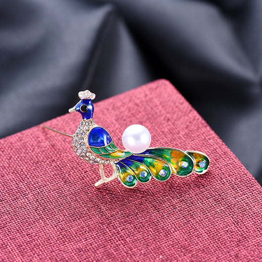 Broche Pavo Real con Circonitas - Joya de Lujo - Image 10
