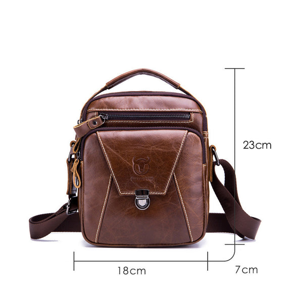 Bolsa Bandolera Retro de Cuero Genuino para Hombre