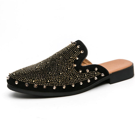 Zapatos de Tacón Drag Metalizado con Cristales y Punta Afilada para Hombre - Image 9