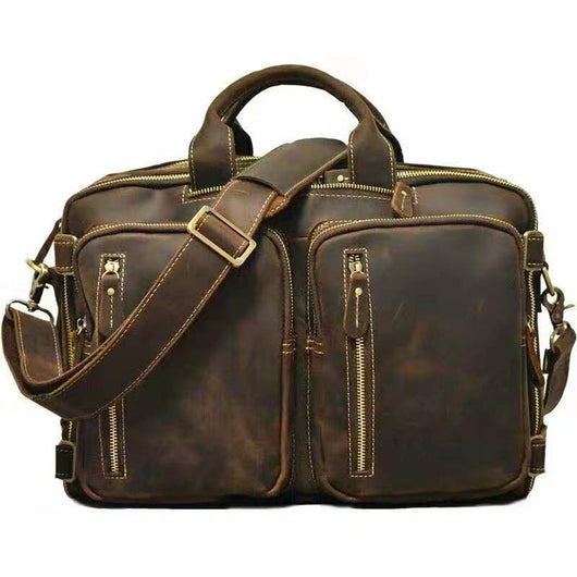 Bolsa Mensajera de Cuero Genuino para Hombre con Asa de Hombro - Image 4