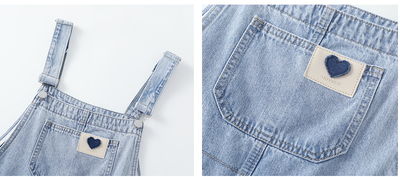 Pantalón Denim Slim Cintura Alta con Tirantes de Diseño - Image 11