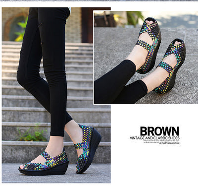 Zapatos Tejidos a Mano sin Cordones para Mujer - Comodidad Casual - Image 19