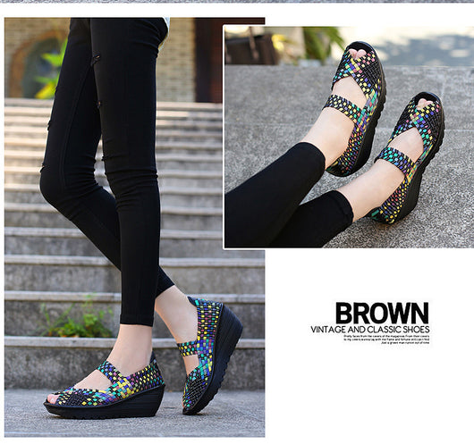 Zapatos Tejidos a Mano sin Cordones para Mujer - Comodidad Casual - Image 19
