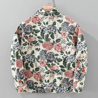 Chaqueta Floral Retro para Hombre - Estilo Vintage Trendy - Image 4
