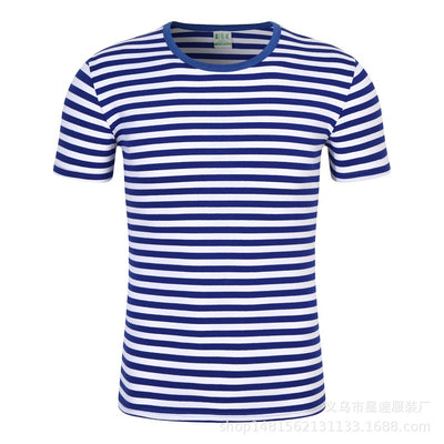 Playera Hombre Cuello Redondo a Rayas Manga Corta Verano - Image 7