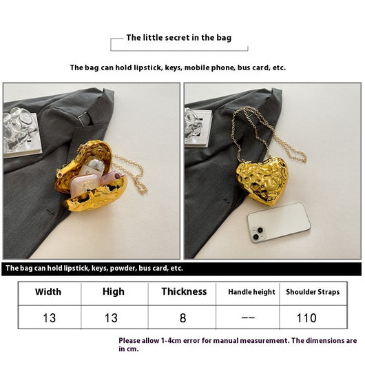 Bolso Bandolera Acrílico con Diseño de Corazón Meteorito Brillante - Image 14