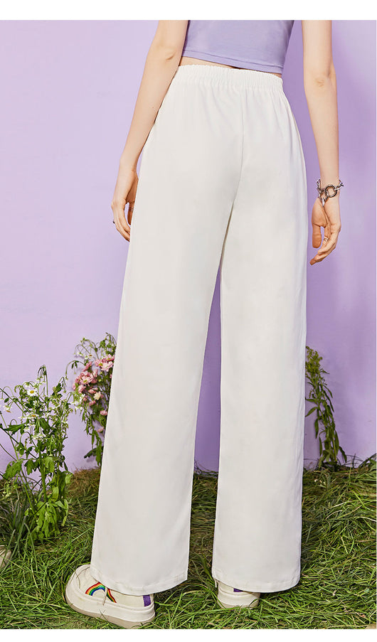 Pantalones Anchos de Cintura Alta con Estampado - Casual y Versátil - Image 17