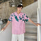 Camisa Cubana Floral Suelta para Hombre - Manga Corta Verano