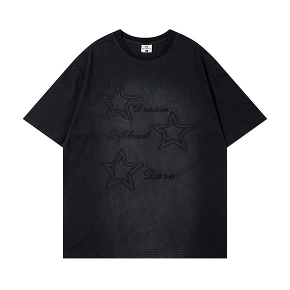 Camiseta Bordada de Manga Corta para Hombre