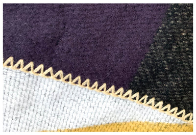 Chal Retro de Cuadros en Cashmira Gruesa con Letras Bordadas para Mujer - Image 7