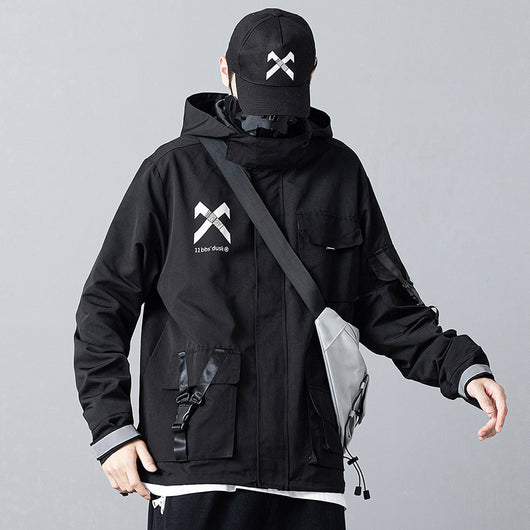 Chaqueta Reflectante Impermeable con Capucha para Otoño e Invierno - Image 9