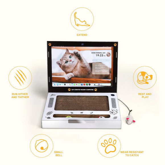 Rascador Interactivo para Gatos con Diseño de Consola de Videojuegos