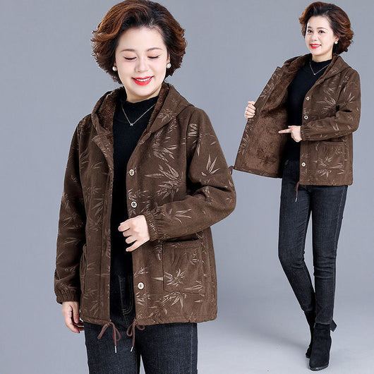 Abrigo Acolchado con Capucha para Mujer Madura - Chaqueta Térmica Forrada en Fleece - Image 4