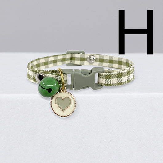 Collar Cuadriculado para Gatos con Campana - Image 9