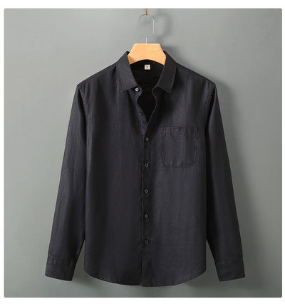 Camisa de Lino Suelta con Protección Solar de Manga Larga - Image 21