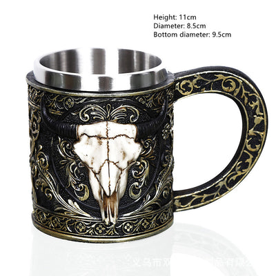 Taza Térmica de Acero Inoxidable con Diseño en Resina - Image 3